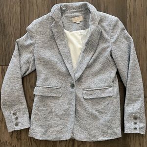 Ann Taylor LOFT Gray Striped Blazer Sz 00P